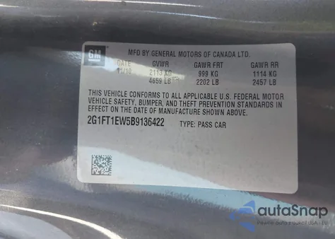 2011 Chevrolet Camaro 2Ss z USA, uszkodzony, nr VIN 2G1FT1EW5B9136422